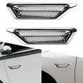 thumbnail image 1 of 2pcs Chrome Car Air Flow Fender Side Vent Decoration Sticker Auto Accessories, 1 of 5