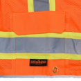 thumbnail image 5 of Radians Sv6H Type R Class 2 Heavy Duty Two Tone Mesh Surveyor Vest With Solid Pockets, Orange, 5X-Large, 5 of 7