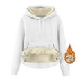 thumbnail image 7 of Ahdbta Women's Hoodies Thick Sherpa Fleece Lined Hooded Sweatshirt Winter Warm Casual Drawstring Pullover Tops with Pocket, 7 of 7