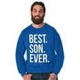 thumbnail image 4 of Best Son Ever Relatives Family Men's Crewneck Sweatshirt Brisco Brands L, 4 of 6