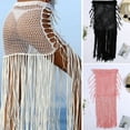 thumbnail image 6 of Beach Wrap Solid Breathable Tassle Design Crochet Mesh Charming Beach Cover Up for Outdoor, 6 of 7