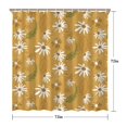 thumbnail image 3 of 72x72 Inch Fabric Shower Curtain Waterproof Polyester, Daisy Floral Print, 3 of 6