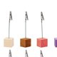 thumbnail image 2 of 8 piezas portatarjetas DIY Clips de madera de colores carpeta de notas de registro rústico soporte de mesa para apartamento hogar restaurante boda, 2 of 6