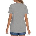 thumbnail image 4 of MOSHU Christmas Womens T-shirts Round Neck Shirts for Women Short Sleeve Loose Graphic Tees Casual Tee, 4 of 9