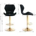 thumbnail image 3 of CIMOTA Swivel Adjustable Bar Stools Set of 2 Modern Gold Counter Height Bar Chairs for Kitchen Island Velvet Tall Barstools with Backs (23.6 to 31.5 Inch/Black), 3 of 8