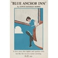 thumbnail image 2 of Coles Phillips 11x14 Gold Ornate Wood Frame and Double Matted Museum Art Print Titled - Blue Anchor Inn by Edwin Bateman Morris (1911), 2 of 4