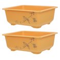 thumbnail image 5 of KAKOWELY rectangle planter box 2pcs Root-Control Planter Box Rectangle Plastic Flower Pots with Bird Pattern for Windowsills Patios Outdoor Uses7.87"X6.1"X2.56", 5 of 5