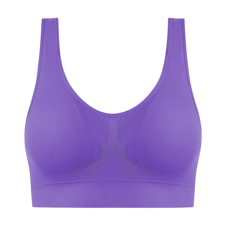 WQJNWEQ Clearance Lady’S Padded Bralette Plus Size Sports Sexy Push Up Bras  Ladies Traceless Comfortable One-Piece No Steel Ring Vest Breathable