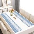 thumbnail image 2 of Blue Ethnic Floral Border Pattern Summer Placemats Table Placemats Set Of 6-Linen Kitchen Washable Placemats Table Mats 11.8"x17.7" Non-Slip Heat Resistant, 2 of 5