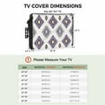 thumbnail image 3 of Outdoor TV Cover 80 to 85 Inches, Purple Grey Aztec Ethnic Southwestern Native Geometric Waterproof and Weatherproof TV Cover with Remote Control Pocket, Flat Screen TV Cover Protector for Outside TV, 3 of 6