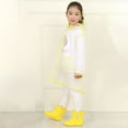 thumbnail image 2 of Wxirdiow Imperméable pour Enfants Ponchos de Pluie Imperméables pour Enfants Manteaux de Pluie Veste Réutilisable avec Capuchon pour Garçons Filles Randonnée Camping Plein Air Jaune Taille,9-10 Ans, 2 of 6