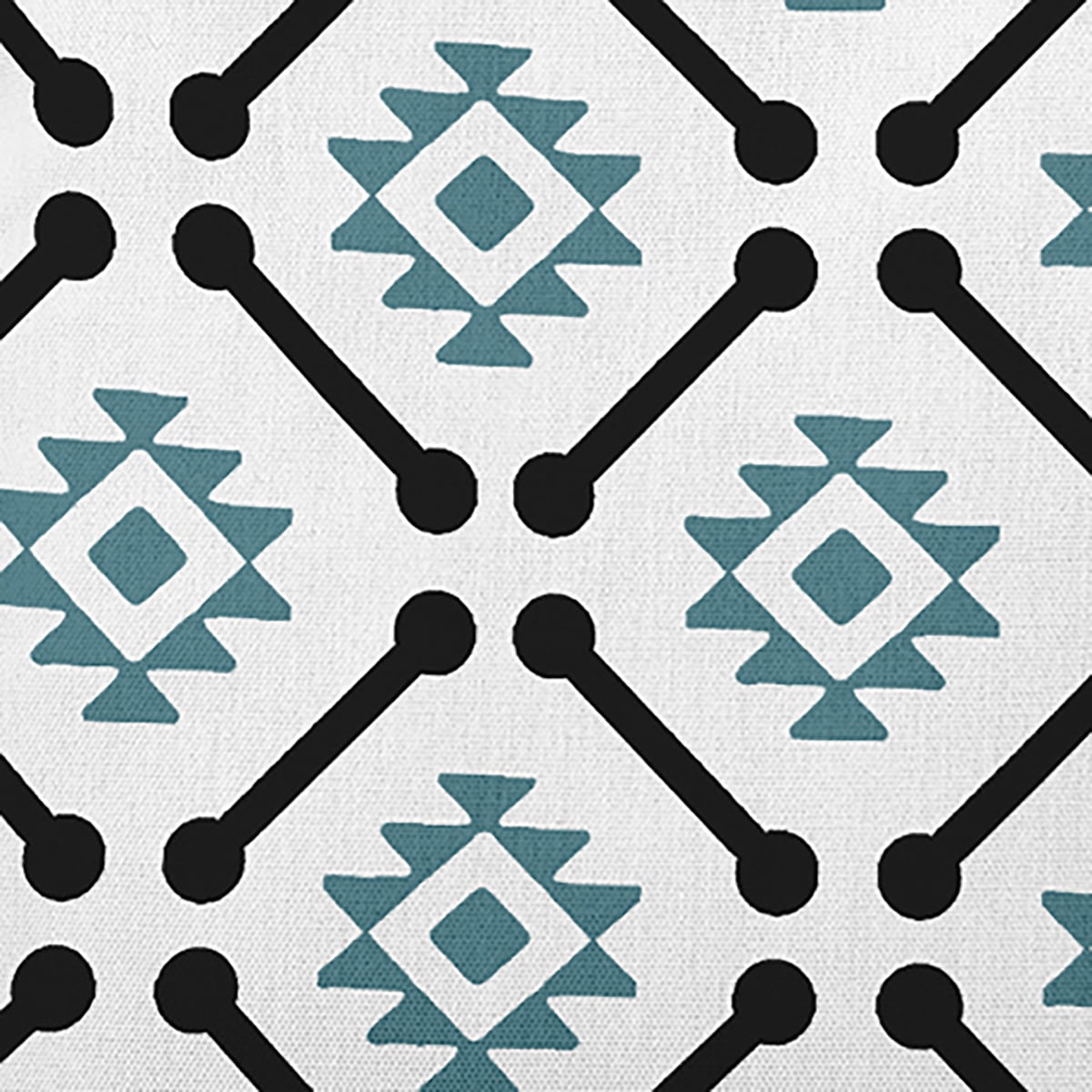 Simply Daisy 16" x 16" Modern Tribal Pattern Indoor/Outdoor Throw Pillow, Mineral Blue (1 count)