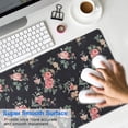 thumbnail image 4 of Long Mouse Pads for Desk,Pioneer Flower Floral Print Pattern Desk Mats on Top Of Desks, Desk Mouse Pad Extra Large with 3mm Non-Slip Base and Stitched Edge for Gaming,Office,Work,Home 31.5"x11.8", 4 of 6