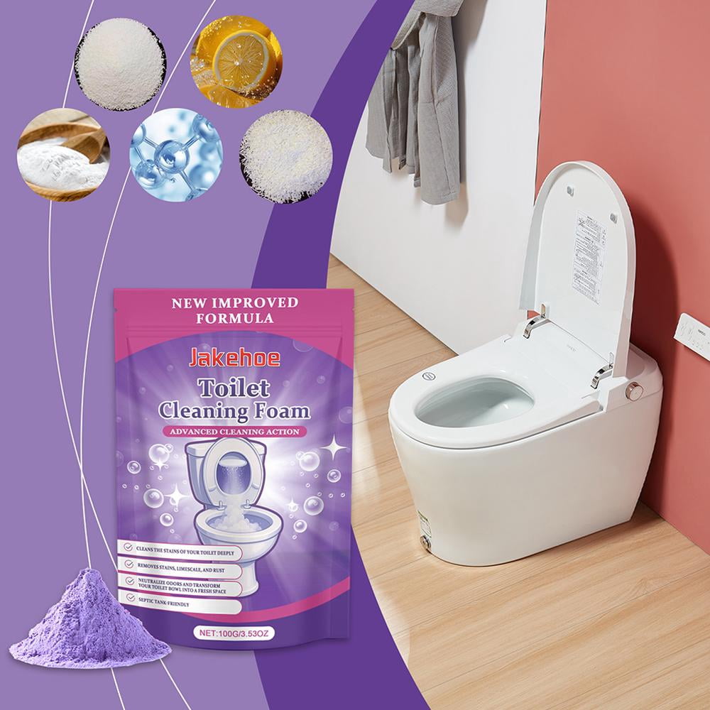 Fizzclean Toilet Cleaner, Fizzclean Toilet Cleaning Foam, Fizzclean Foam for Sparkling Clean Toilet, Touch Free Foaming Toilet Cleaning Foaming Powders