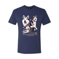thumbnail image 2 of Wild Bobby, If It's Not an Alaskan Malamute It's Just a Dog Gift, Men Premium Tri Blend Tee, Vintage Navy, Large, 2 of 4