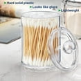 thumbnail image 6 of 4 PACK Qtip Holder Dispenser for Cotton Ball, Cotton Swab, Cotton Round Pads, Floss Picks - 12 oz Clear Apothecary Jar Set for Bathroom Canister Storage Organization, Vanity Makeup Organizer, 6 of 8