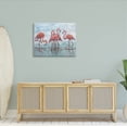 thumbnail image 2 of Stupell Industries Flamingos in Lagoon Impressionist Style Painting Gallery Wrapped Canvas Print Wall Art, Design by Paul Brent, 2 of 7