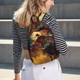 thumbnail image 5 of Disketp Colorful Bull Western Man Mochila de Lona Estampada, Mochila Escolar de Viaje Ligera para Estudiantes y Portátil-Small, 5 of 5
