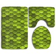 thumbnail image 1 of ABPHQTO Hermosas escamas de pescado sirena verde lima Juego de alfombras de baño de 3 piezas Alfombra de baño Alfombra de contorno y tapa de inodoro ABPHQTO Cont-CHAPPLE-14069, 1 of 2