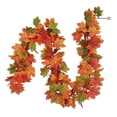thumbnail image 2 of Hioyaky Fall Garlands, Thanksgiving Artificial Maple Leaf Rattan Stair Door Decoration Garden House Door And Window Wall Decoration For Home Front Door Fireplace Decor, 2 of 4