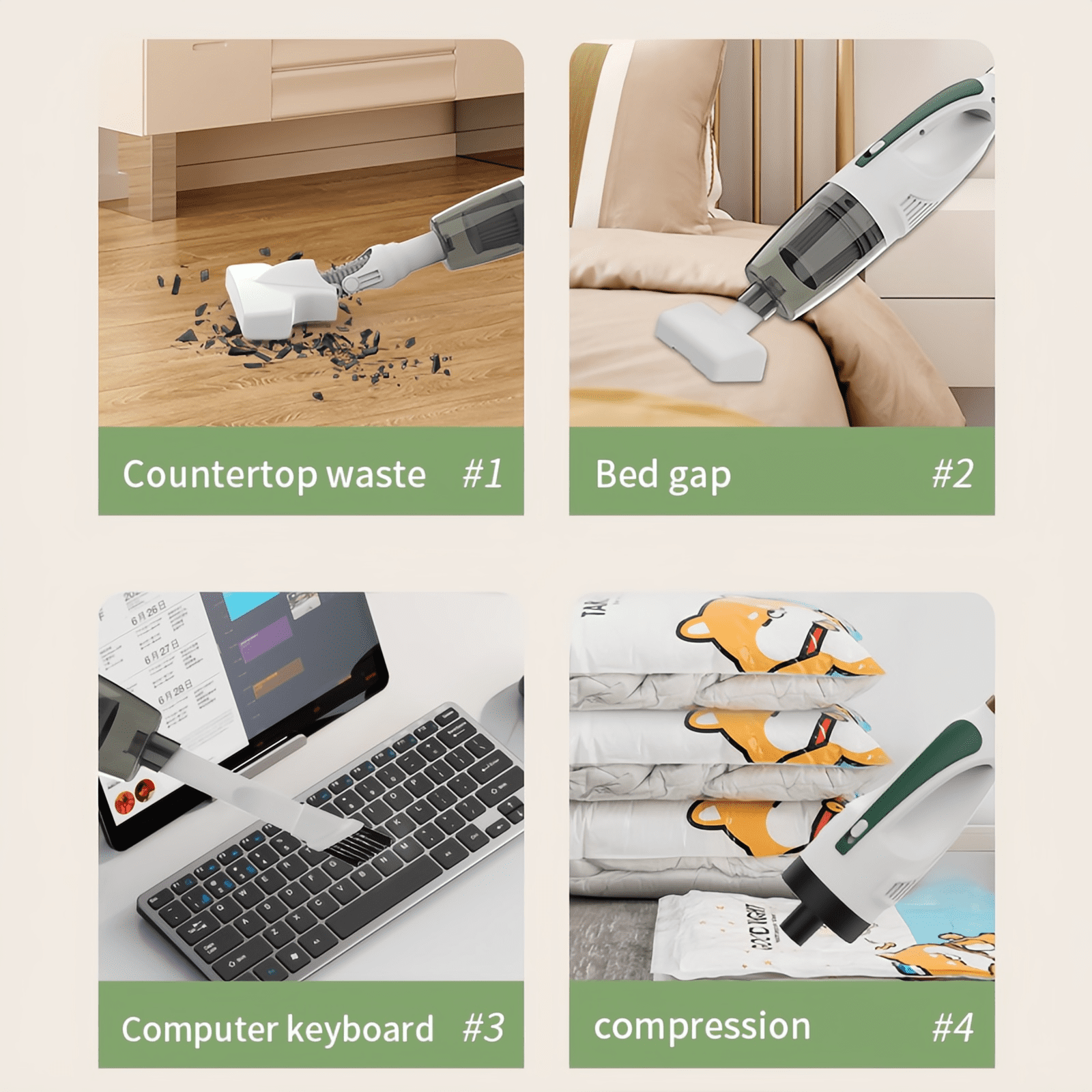 Sanxinyuan Handheld Vacuum Cleaner 74V - 400W Motor Power, Pet Hair Removal
