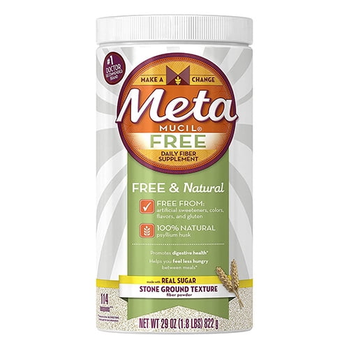 Metamucil Free And Natural Daily Fiber Supplement Powder, 29 Oz, 2 Pack