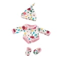 thumbnail image 6 of AlevRam 6 Sets 12 inch Baby Doll Clothes, Soft Cotton Bodysuits Outfits with Hats, Doll Clothes Set for 10-12 inch Dolls, Gift for Kids Girls, 6 of 7
