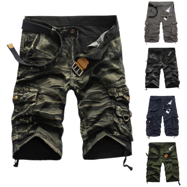 Sksloeg Mens Cargo Shorts Lightweight Athletic Shorts Cotton Casual Work Shorts for Men Travel
