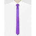 thumbnail image 2 of INSPIRE CHIC Men's Self Tied Solid Color Bussiness Neckwear Party Slim Neckties Violet One Size, 2 of 6