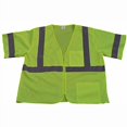 thumbnail image 2 of Petra Roc LVM3-Z-S-M Safety Vest Ansi-Isea Class 3 Lime Mesh Zipper Closure 2 Pockets, Small & Medium, 2 of 3