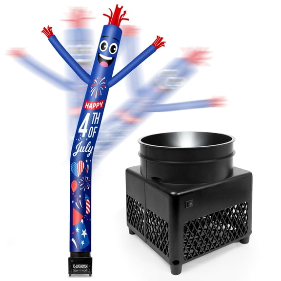 6FT Fireworks Inflatable Tube Man with Blower (5.5'' Diameter) and Built-in LED - Wacky Waving Dancing Guy for Business Advertising Promotion