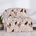 thumbnail image 3 of Zufioo Funny Chicken Print Horizontal Flannel Blanket, Anti-wrinkle, Anti-shrinkage, Anti-allergic Plush Blanket, Household Items Suitable for Bedroom-60"x50", 3 of 6
