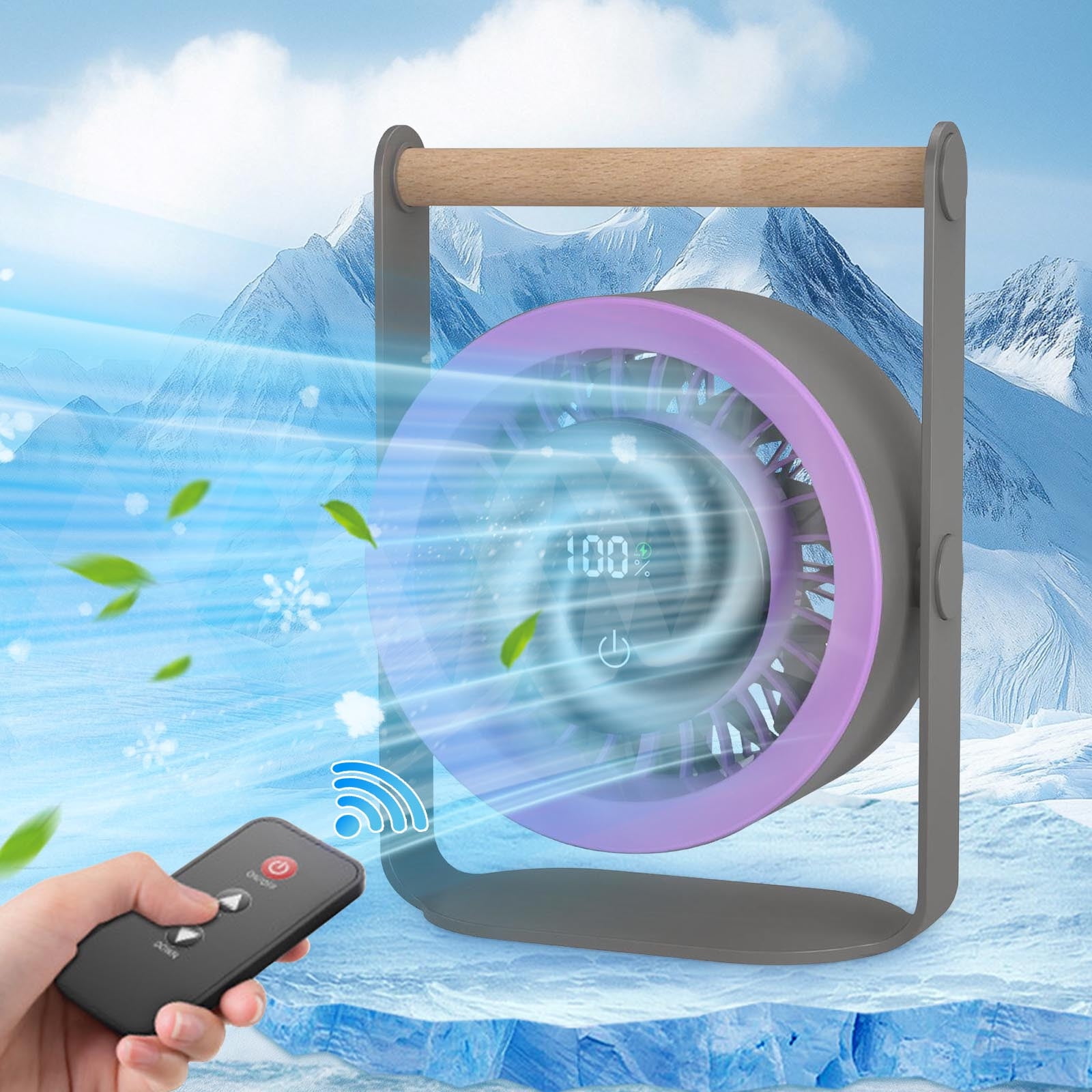 Ycandiee USB Desk Fan, Quiet Portable Fan, Desktop Fan for Office, Bedroom, Kitchen, Home, Outdoor Travel Camping
