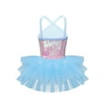 thumbnail image 2 of iEFiEL Girls Shine Dancewear Sequins Spaghetti Straps Ballet Tutu Leotard, 2 of 7