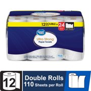 Ultra Strong Paper Towels, 12 Double Rolls