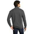 thumbnail image 2 of District DT6106 V.I.T. Fleece 1/4-Zip Pullover, Charcoal, 3XL, 2 of 4