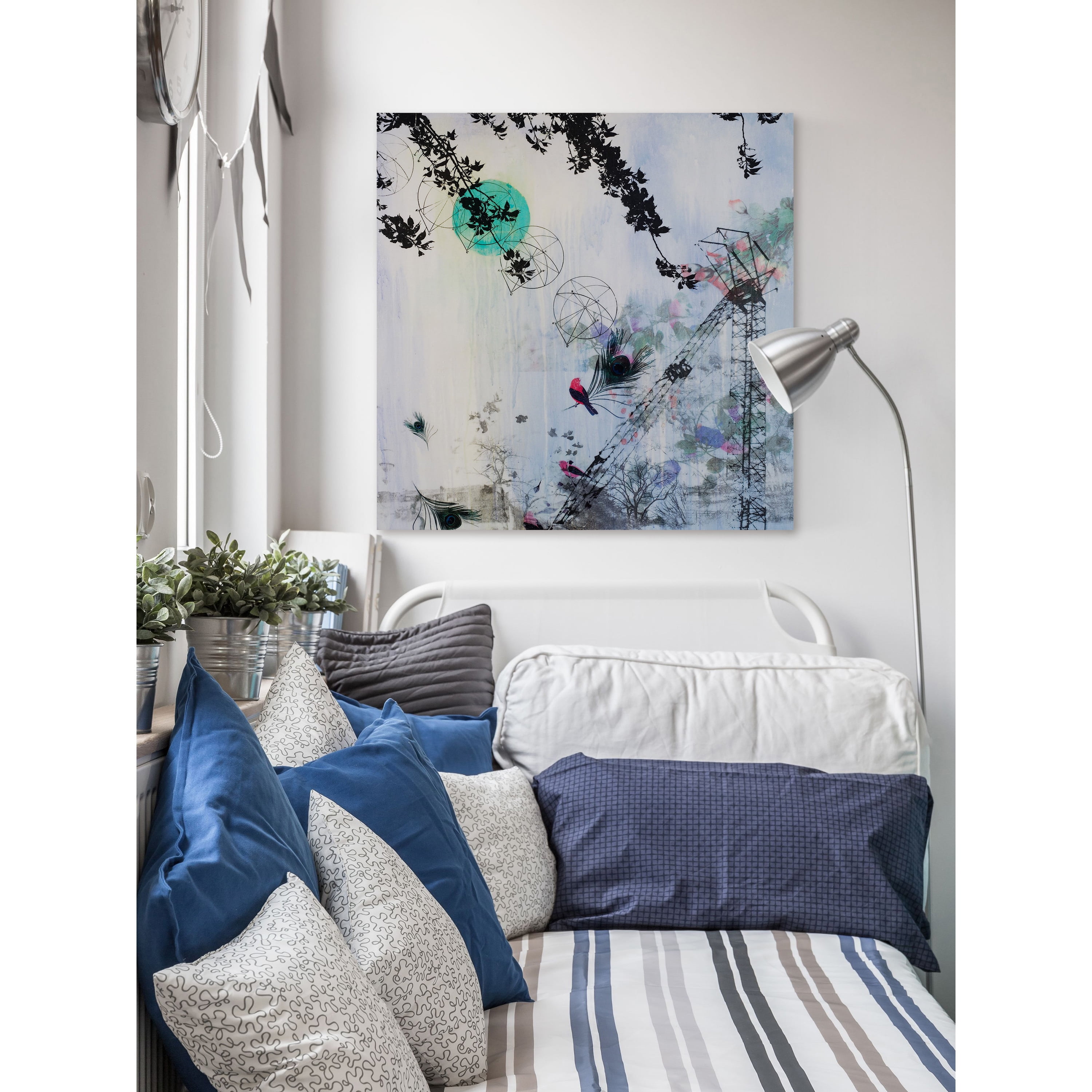 "Blue Moon" Painting Print on Wrapped Canvas