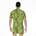 thumbnail image 2 of Tennis Ball And Racket Pattern Short Sleeve Men'S Rompers, Tennis Player Sports Casual Summer Jumpsuits Outfit, 2 of 4