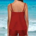 thumbnail image 2 of Clearance Sale 2 Piece Set Women Shorts Swimsuit Solid Color Bathing Suit with Shorts Spaghetti Strap Tankini Swimsuit Summer Modest Swimwear Clearance Deals Prime, 2 of 3