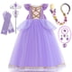 thumbnail image 4 of Disney Princess Rapunzel for Little Girls Luxury Costume Movie Tangled Kids Cosplay Carnival Party Birthday Halloween Prom Dress, 4 of 4
