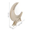 thumbnail image 2 of HAOAN 1 Set of Lyre Harp Moon Shaped Harp Instrument Wood Body 7-String Harp Beginner Musical Instrument, 2 of 6