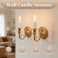 thumbnail image 6 of 2 Pack Candle Sconces Wall Mounted Holder Vintage Candelabra Sturdy Iron Design Living Room Wall, 6 of 8