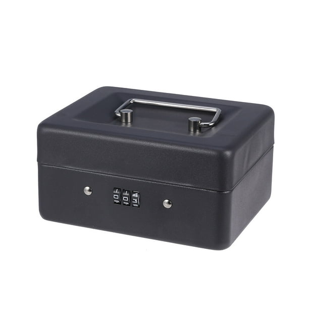 Cash Box with Combination Lock Thicken Durable Cash Box Safety Box Cash