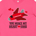 thumbnail image 4 of Inktastic Valentines Day Airplane Hearts Youth T-Shirt, 4 of 5
