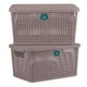 thumbnail image 1 of 2 Cajas Multiusos Ch Rattan Biodegradable #corazonesrosas, 1 of 5