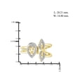 thumbnail image 2 of JewelersClub 14K Gold Plated Silver 0.15 Carat White diamond Open Ring for Women | Diamonds for Everyday Womens Wear, 2 of 4