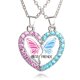 thumbnail image 1 of Collar de rompecabezas de corazones xiang Collar de la amistad paquete de 2 Plata, 1 of 5