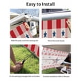 thumbnail image 7 of 4th of July RV Awning Sun Shade Screen 9'X7' US Flag Mesh Sunscreen Stars Patriotic Buffalo Check Awning Shade Screen with Zipper UV Blocker Completed Kits Outdoor Canopy for RV Motorhome Camper, 7 of 7