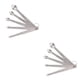 thumbnail image 1 of Paquete de 5 Cucharas medidoras Injueey de acero inoxidable con mango largo Plata 5 uds cabeza redondeada, 1 of 6