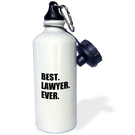 3dRose Best Lawyer Ever - fun job pride gift for worlds greatest law worker, Sports Water Bottle, (Best Jobs In Sports)